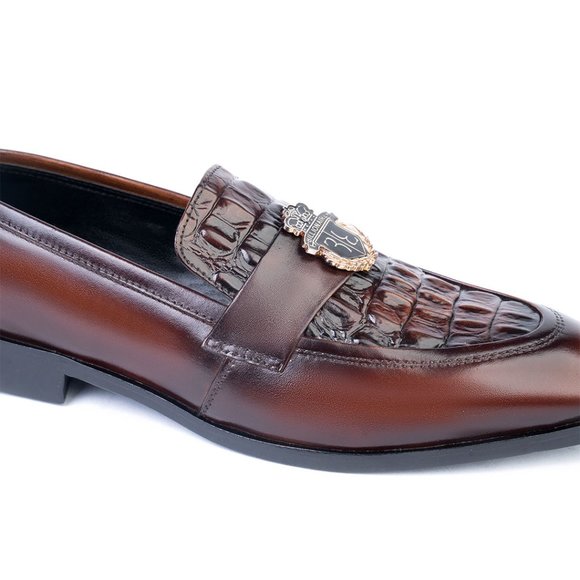Bashwood Handmade Brown Billionaire Buckle Style Loafers main image 2
